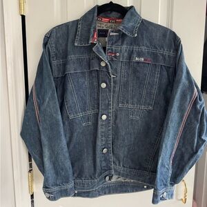 Blue Max Vintage 90s Denim Jacket with patchwork 

Men’s medium